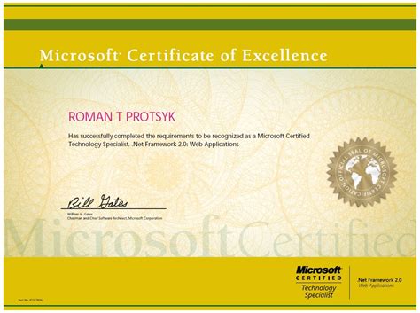 Examples Of Best Certificate Microsoft Certification Tr71