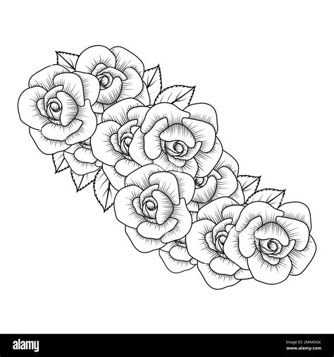 Dibujos De Flores Rosas Para Colorear Vsun