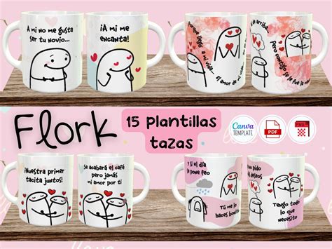 Flork 15 Plantillas Tazas Sublimación Diseños Editables Etsy España