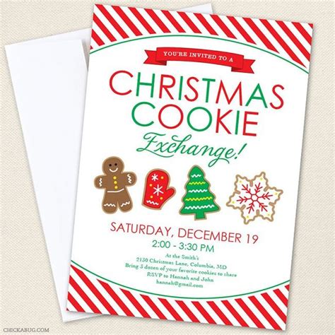 Free Printable Free Cookie Exchange Invitation Templates Click And