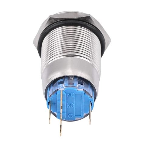 Push Button Switch 19mm Metal ON-OFF Waterproof Power Push Switch ...