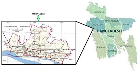 Location map of the study area (Rajshahi City) | Download Scientific ...