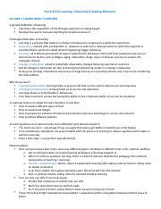 Notes 1 Docx Psych 2GG3 Learning Measuring Shaping Behaviour