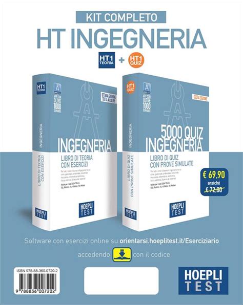 Hoepli Test Ingegneria Kit Completo Libro Di Teoria Con Esercizi