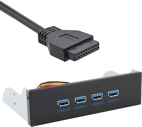 CY USB 3 0 HUB 4 portas painel frontal para placa mãe cabo conector de