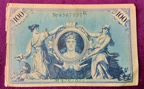 Stary Banknot Niemcy 100 Marek 1908 Rok 10129093098 Oficjalne