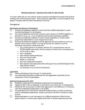 Fillable Online Wdr Doleta Checking Each Of The Assurances Below Fax