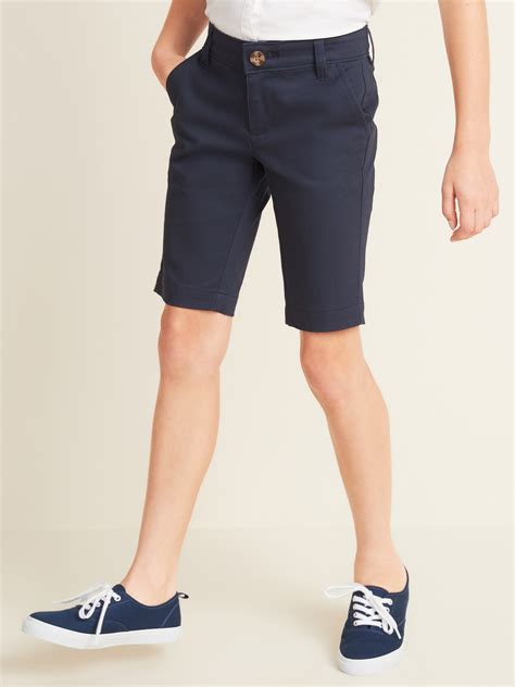 Uniform Skinny Twill Bermudas For Girls Old Navy