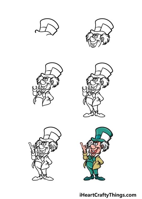 Mad Hatter Drawing How To Draw The Mad Hatter Step By Step