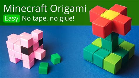 Minecraft Origami ⛏ How To Join Origami Cubes Like Paper Minecraft