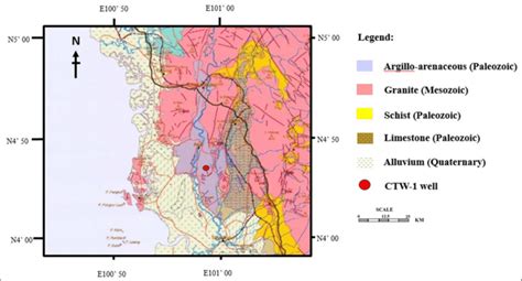 Map Of The Study Area Modified From Geological Map Of Peninsular