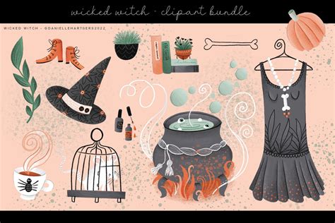 Cute Halloween Clipart Halloween Witch Clipart Halloween - Etsy