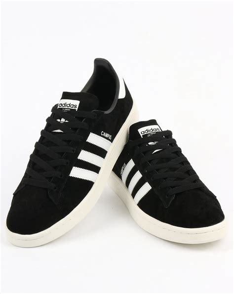 Adidas Campus Trainers Blackwhiteoriginalssuedeshoesmens