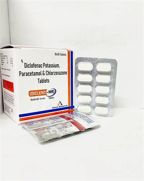 Diclenci Mr Diclofenac Potassium Paracetamol Chloroxazone Tablets