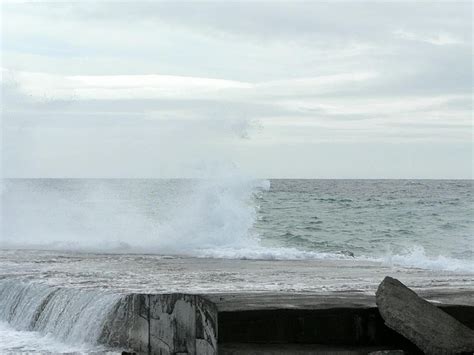 Free picture: wave, breaking, rocks, beach