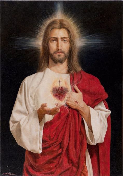 Sacro Cuore Di Ges Heart Of Jesus Jesus Painting Jesus Art