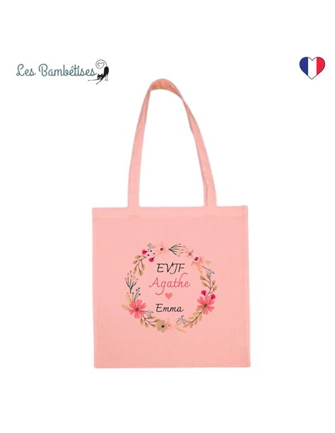 Tote Bag Personnalisé Evjf Fleurs Les Bambetises