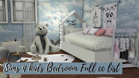 Sims 4 Kidstoddler Bedroom🏘️💙full Cc List Youtube