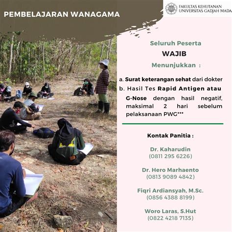 Pembelajaran Wanagama Program Studi S1 Kehutanan