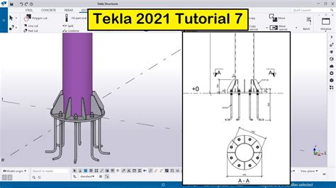 Tekla 2021 Tutorial 7 Create Baseplate With Example Youtube