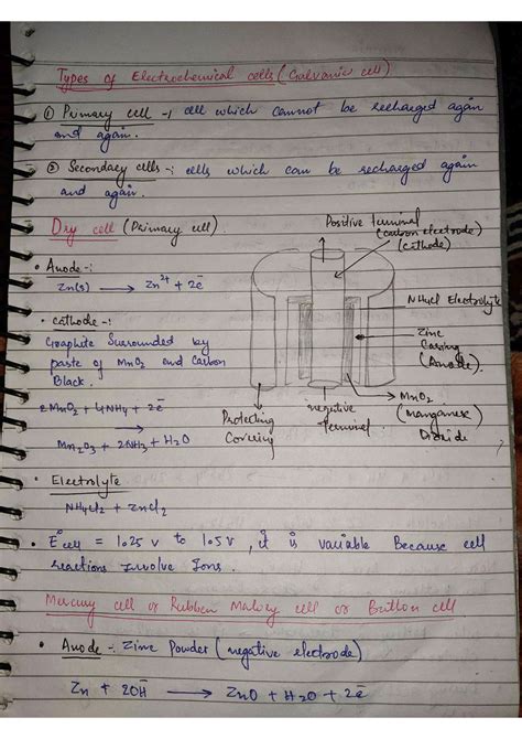 SOLUTION: Types of electrochemical cells - Studypool