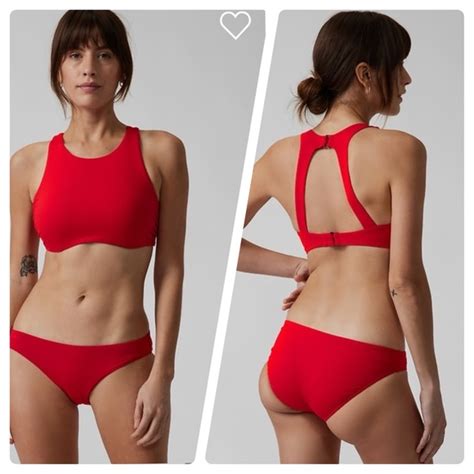 Athleta Swim Athleta Maldives Bra Cup Bikini Top Matador Red Poshmark