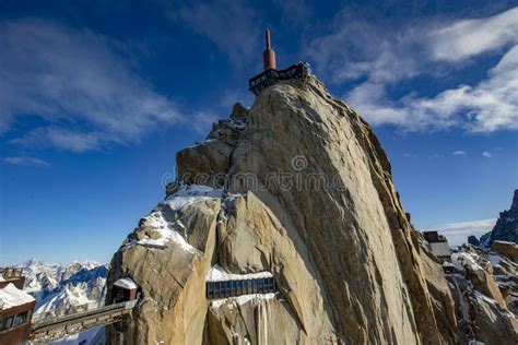 Aiguille Du Midi In Chamonix Alps Editorial Stock Photo Image Of