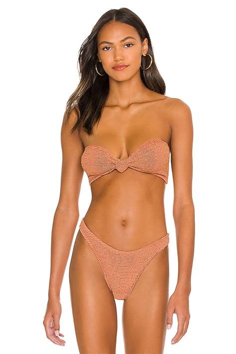 Bond Eye Sahara Bandeau Bikini Top In Bronze Revolve