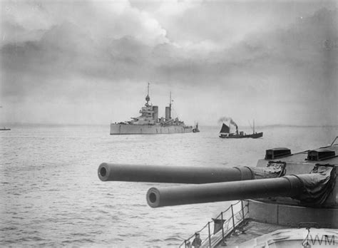 Battlecruiser HMS Lion Of The Grand Fleet At Scapa Flow Viewed From