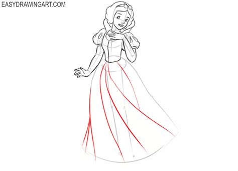 How To Draw Snow White Easy Drawing Art