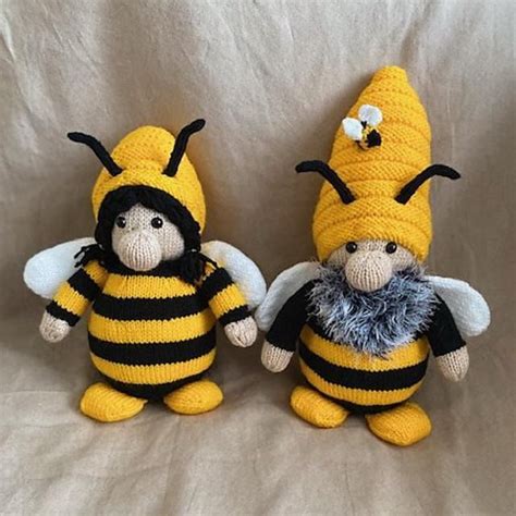 Bee Happy Gonk Gnome Knitting Pattern By Tanya Oakley In 2023 Bee