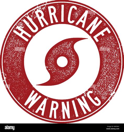 Hurricane Warning Stamp Stock Vector Image & Art - Alamy