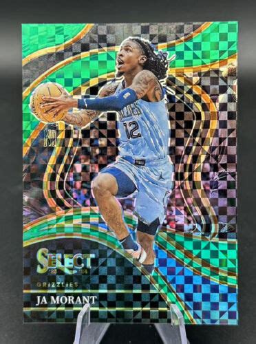 2023 24 Panini Select Ja Morant 265 Courtside Green Checkerboard