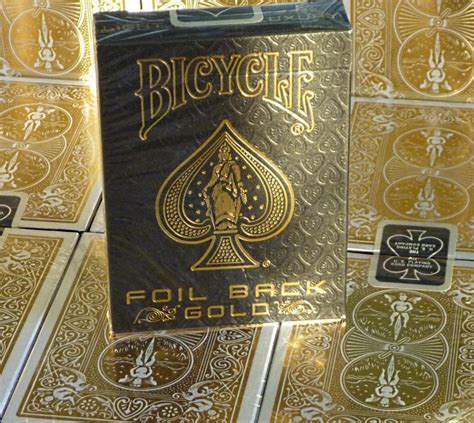 Baralho Bicycle Foil Back Gold Metal Mercado Livre