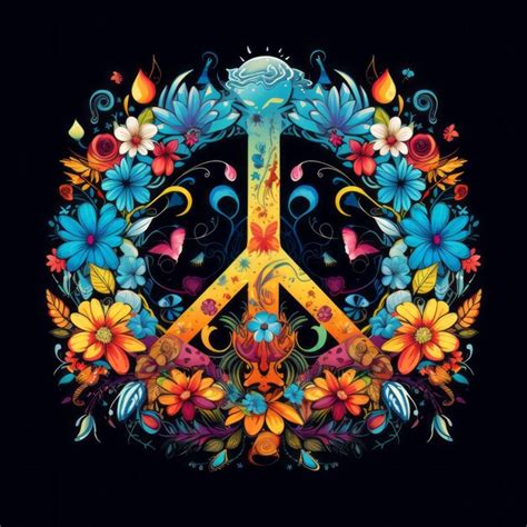 Harmony Unleashed A Captivating Peace Symbol Vector | Premium AI ... 