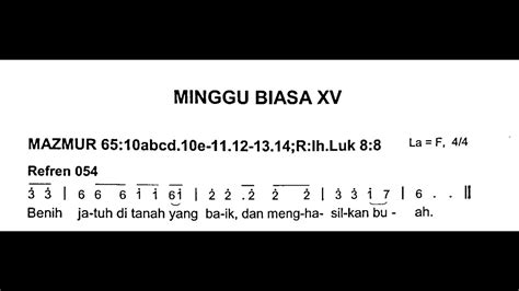 Edisi Baru Minggu Juli Minggu Biasa Xv Lima Belas