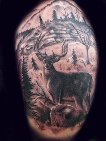 Deer Hunting Half Sleeve Tattoos