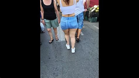 Candid Amazing Hot CURVY THICK MILF PAWG In Shorts