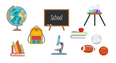 Premium Vector | Art illustration school sticker set