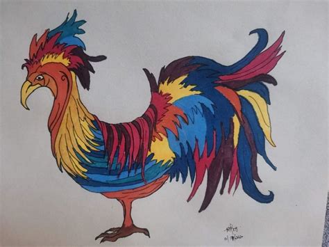 Colorful Sarimanok Drawing