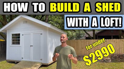 How To Build A Shed 12x12 With A Loft Youtube