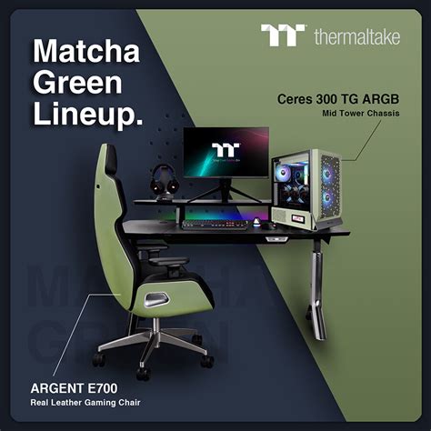 Thermaltake Reveals Matcha Green Lineup Ceres 300 Tg Argb Mid Tower Chassis And Argent E700 Real