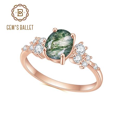 GEM S Balet 1 18CTW Owalne Cut Moss Agat Antyczne Obr Czki Lubne W 925