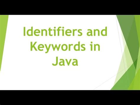 Java Tutorials For Beginners Java Keywords And Identifiers Chapter