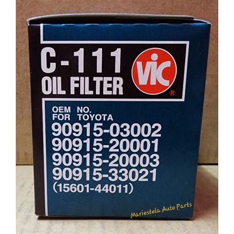 Original Vic Oil Filter C111 Toyota Revo Fortuner Innova Rav4