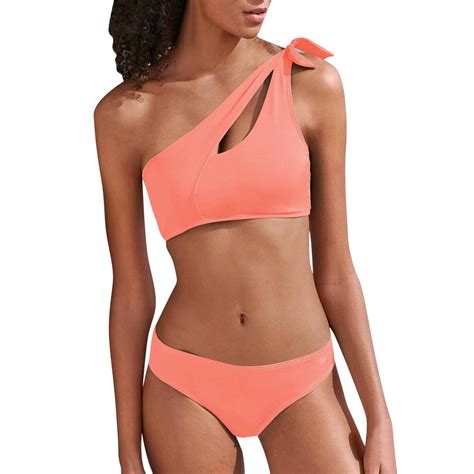 VBARHMQRT Female Swim Suits For Women 2024 Two Piece High Waist Bikini