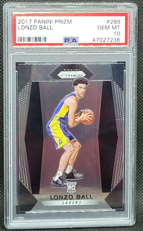 Panini Prizm Lonzo Ball Rc Rookie Pelicans Psa Gem Mint