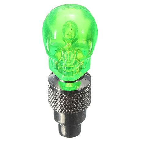 2pcs Skull Head Shape Valve Licht Fiets Motorfiets Grandado