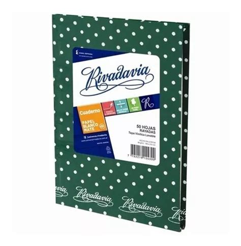 Cuaderno Rivadavia X Hojas Tapa Dura Lunares Rayado En Venta En