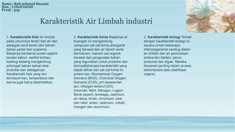 Karakteristik Air Limbah Industripptx